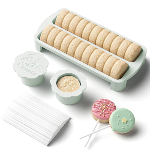 Ljrswda cake pop cutter and pusher kit for precise, uniform pops at home.