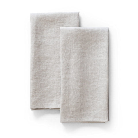 LK PureLife flax linen towel drying dishes with fast absorption and lint-free finish.