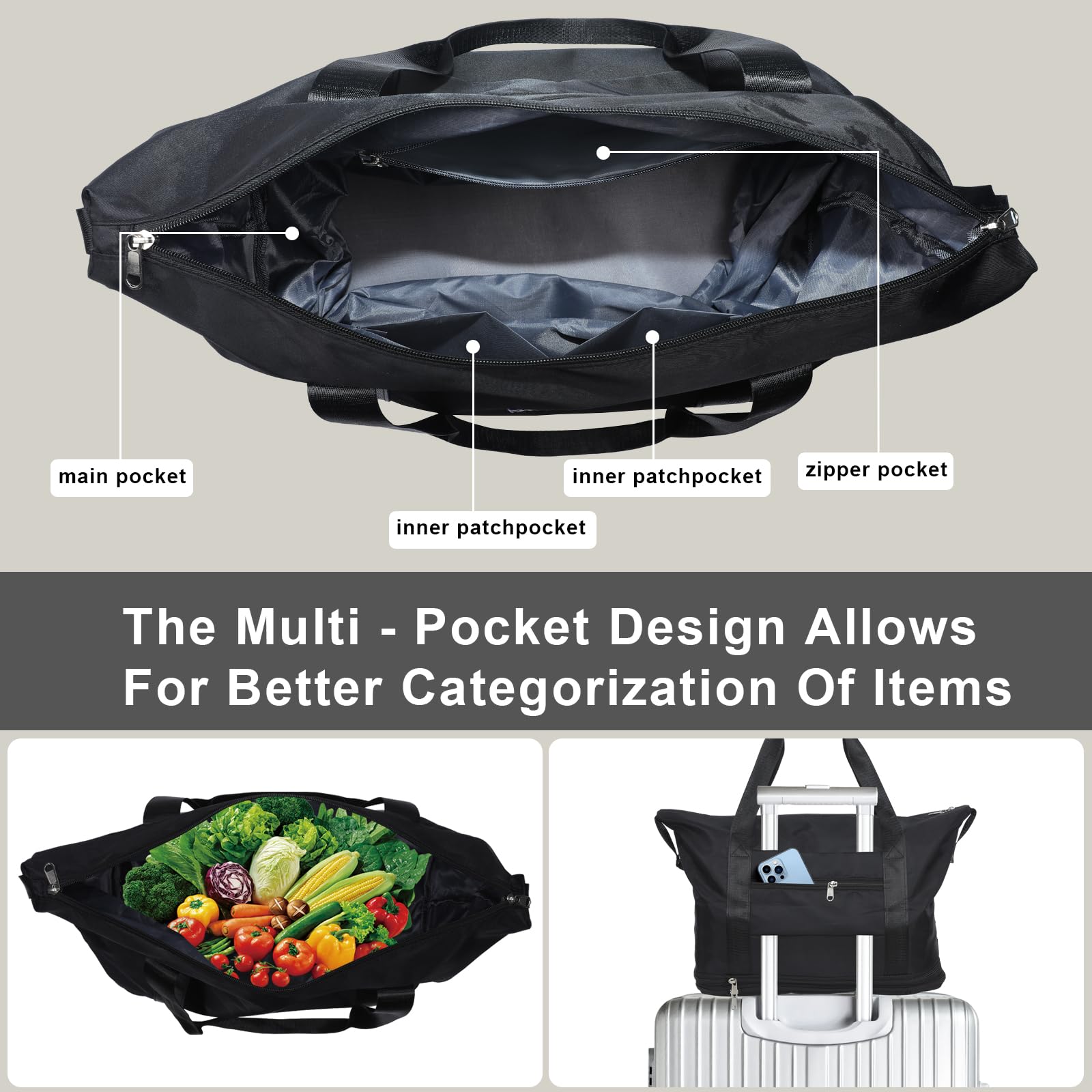 LKbeuuu waterproof Oxford cloth keeps contents dry and clean