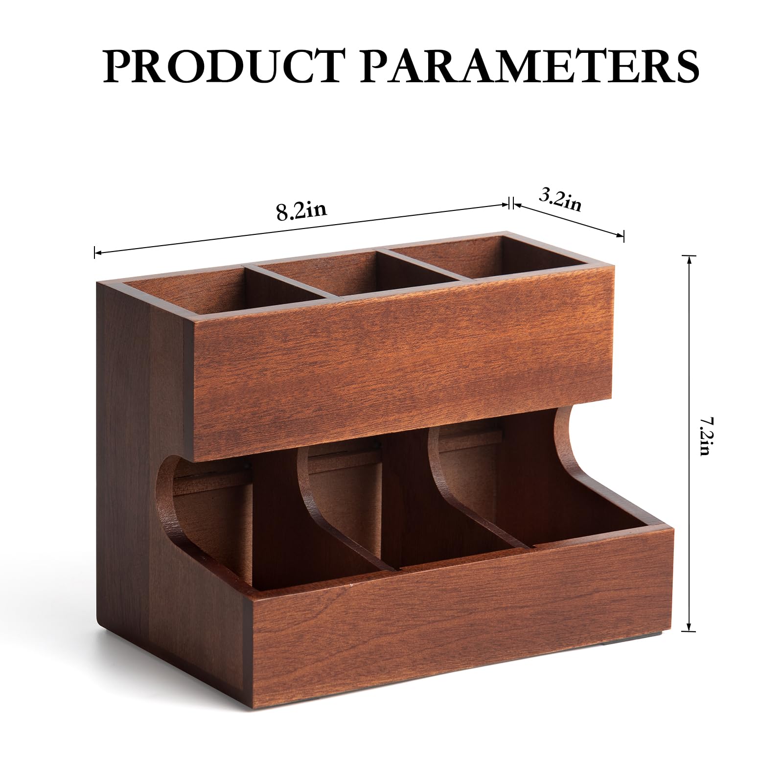 LKEUYUI extended bottom edge prevents spills and supports stable shelf placement
