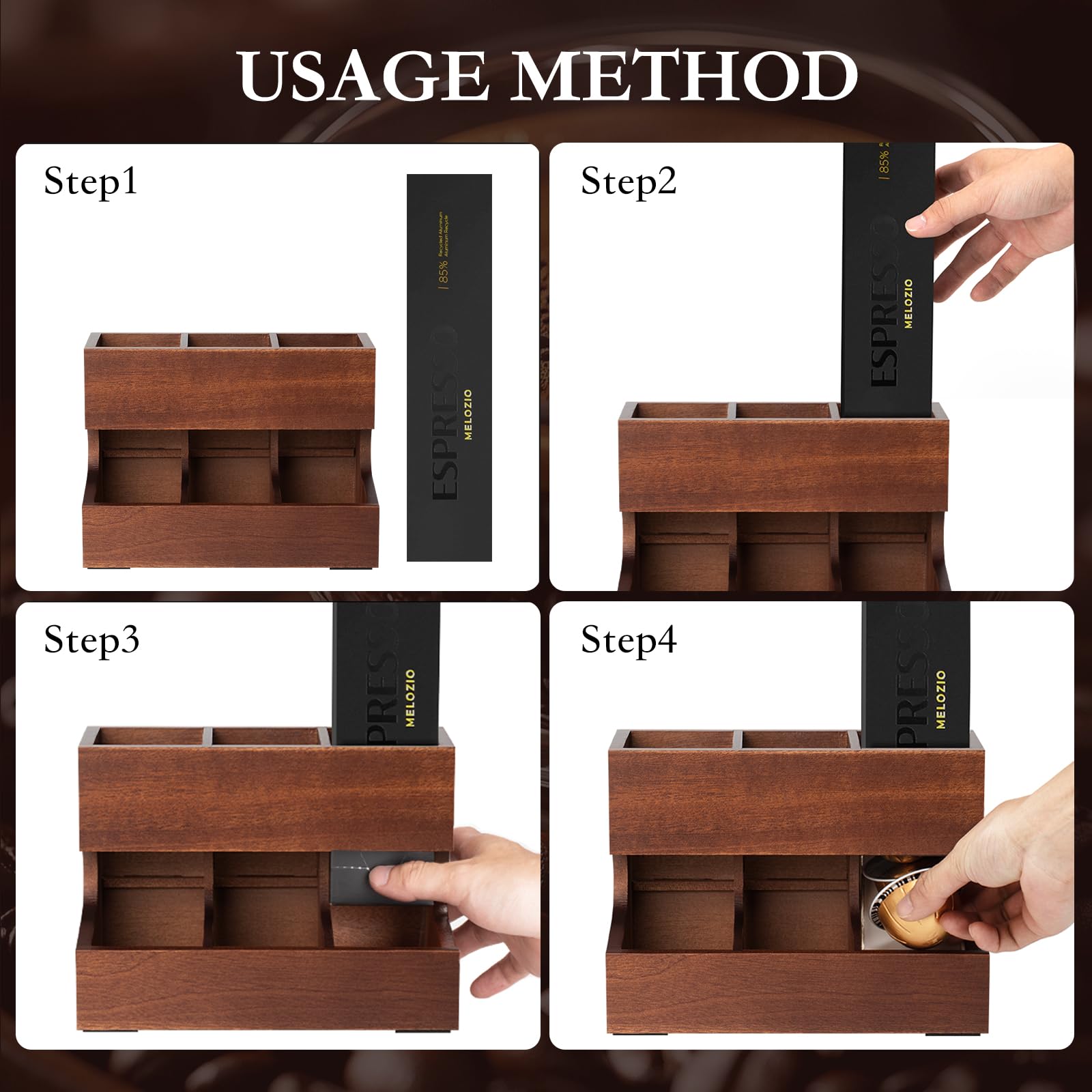 LKEUYUI Vertuo flavors display keeps favorite coffee choices within reach