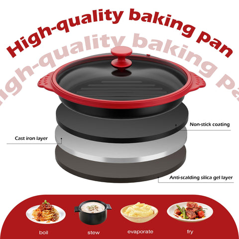 Lkicwah non-stick surface reduces oil and cleanup