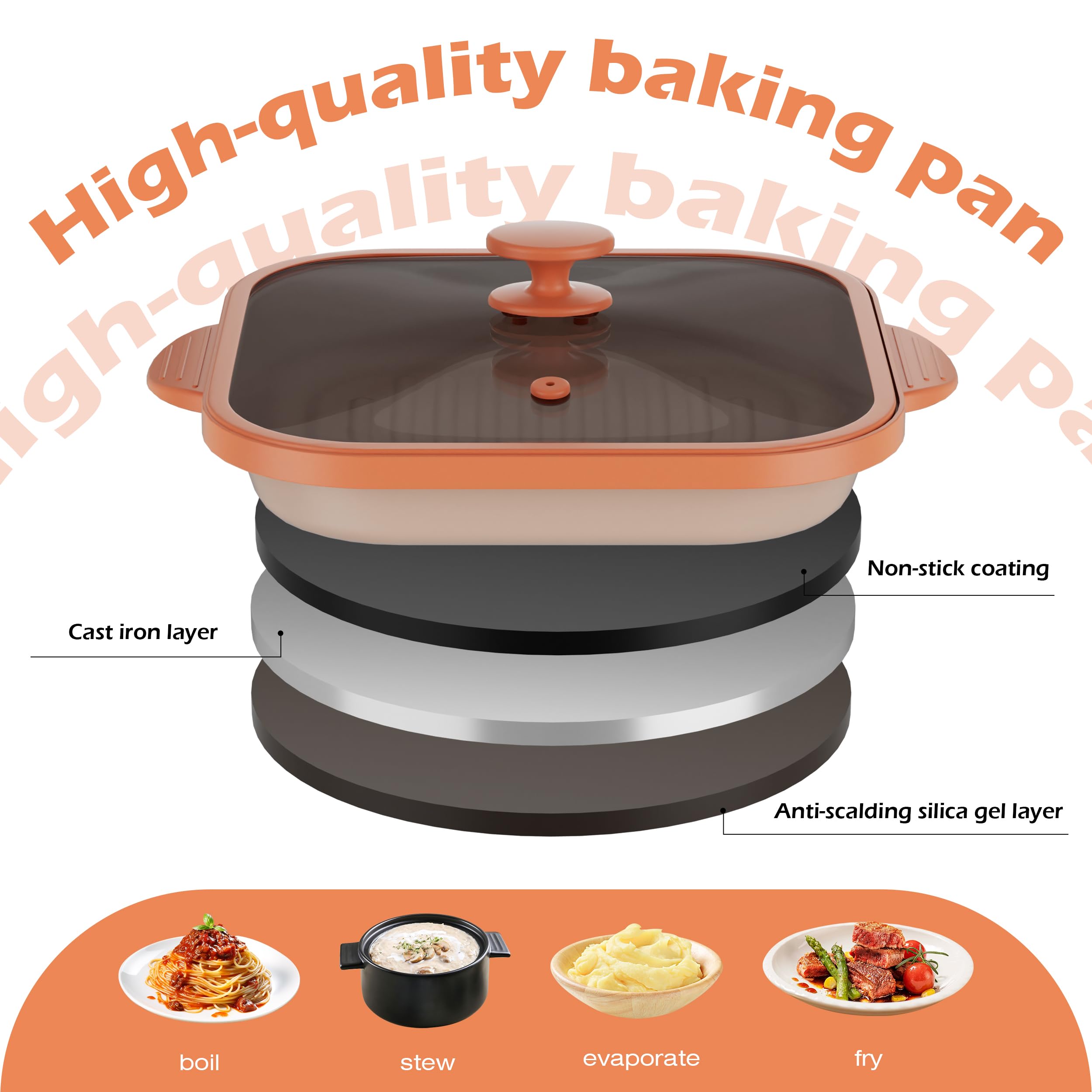 Lkicwah dishwasher-safe cookware for fast cleanup after microwaving.