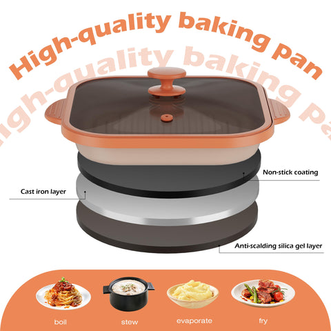 Lkicwah dishwasher-safe cookware for fast cleanup after microwaving.