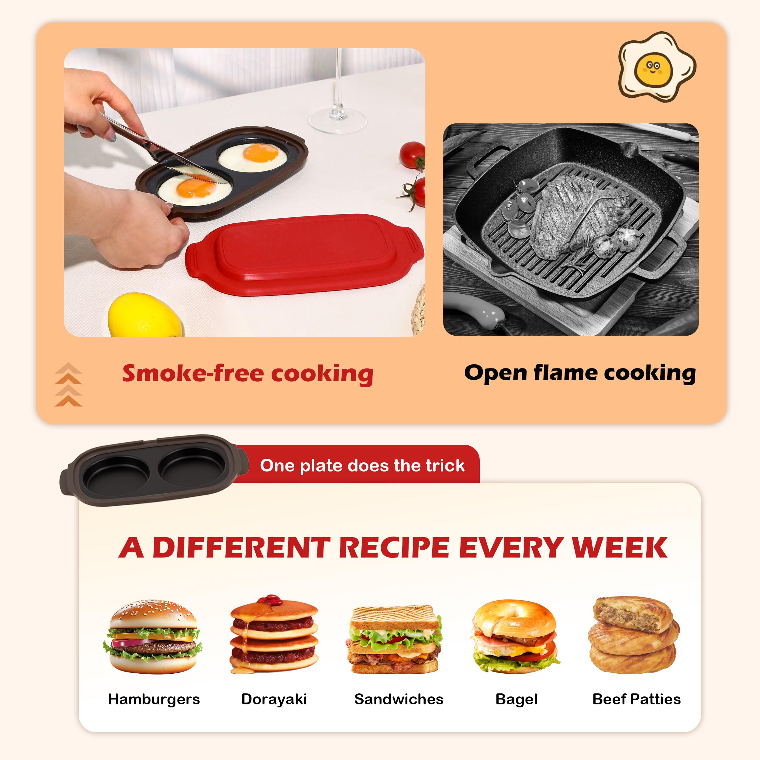 Lkicwah egg poacher and fryer in action for versatile meals