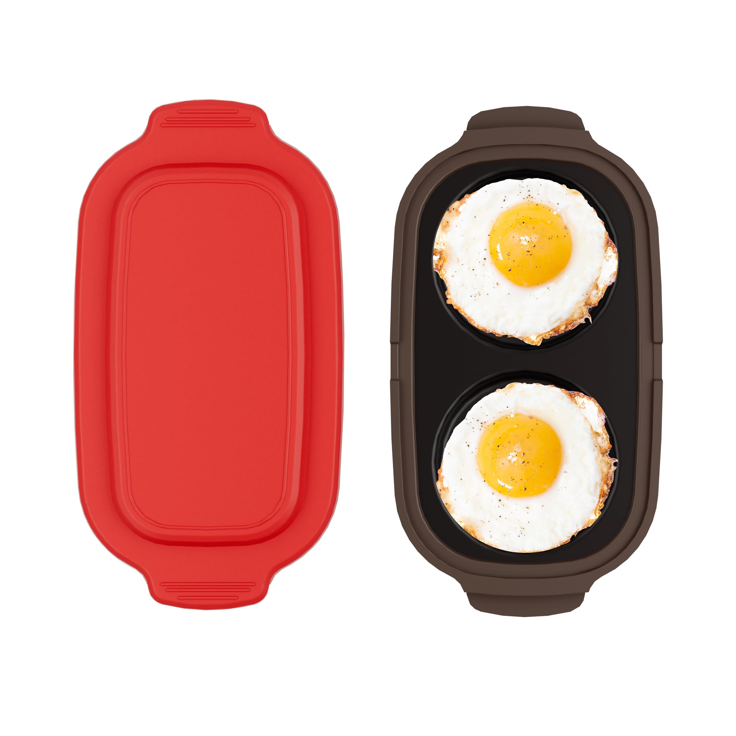 Lkicwah microwave egg cooker main shot showing quick breakfasts