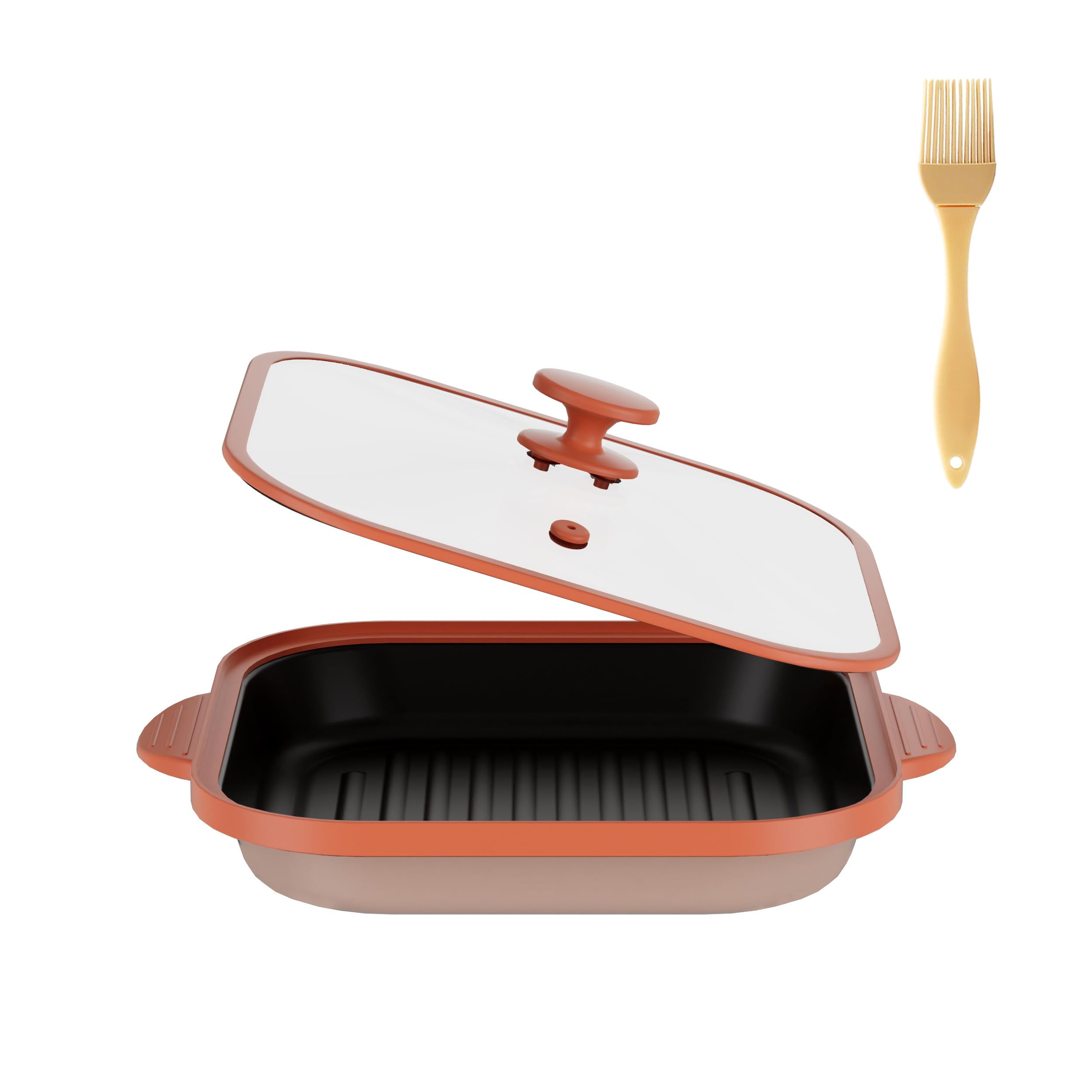 Lkicwah microwave grill pan with cover for even heating and crispy results.