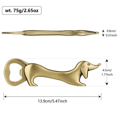 LKKCHER dachshund bottle opener with lemonades and juices at a backyard barbecue.