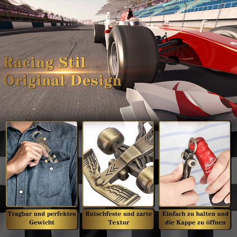 Original design LKKCHER racing car bottle opener with laser engraving