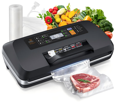 LKKNC 95kPa vacuum sealer front view for airtight seals and time-saving prep.