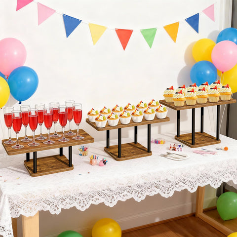 LLAXERGU Cupcake Stand ensemble-wedding demonstrates elegant dessert table display.