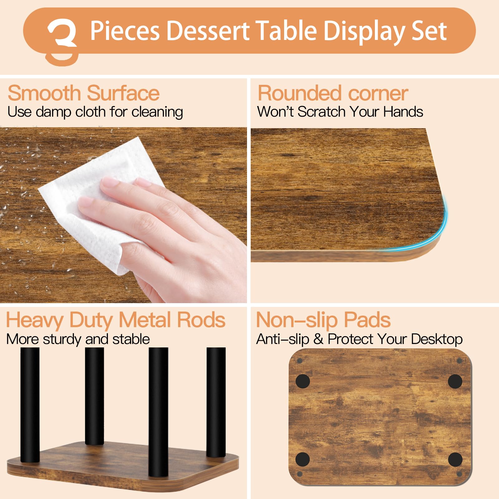 LLAXERGU Cupcake Stand wide-use offers versatile dessert presentation for celebrations.