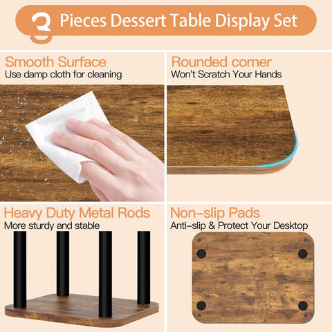 LLAXERGU Cupcake Stand wide-use offers versatile dessert presentation for celebrations.