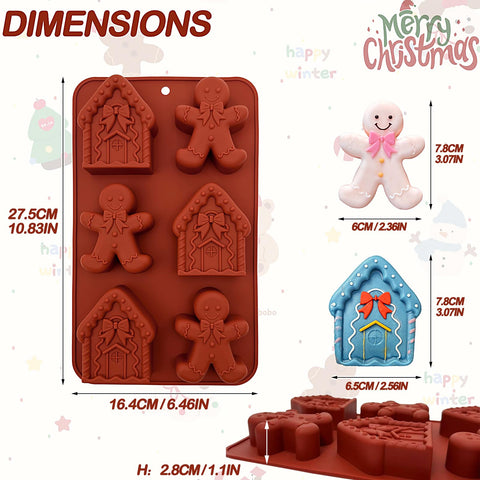 LLchunyun candy house silicone mold for holiday treats and decorations.