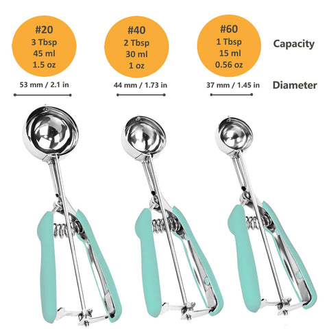 LLESCA cookie scoop medium portion ideal for consistent muffin and meatball sizes
