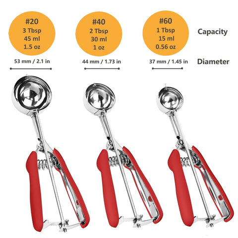 LLESCA small 1tbsp cookie scoop for precise bite-sized portions