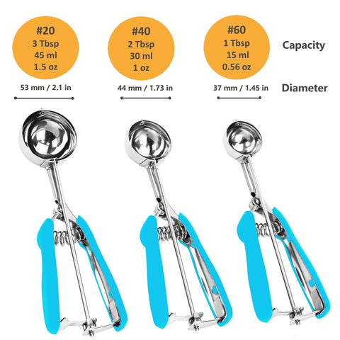 LLESCA small 1 Tbsp cookie scoop with trigger release for precise bites.