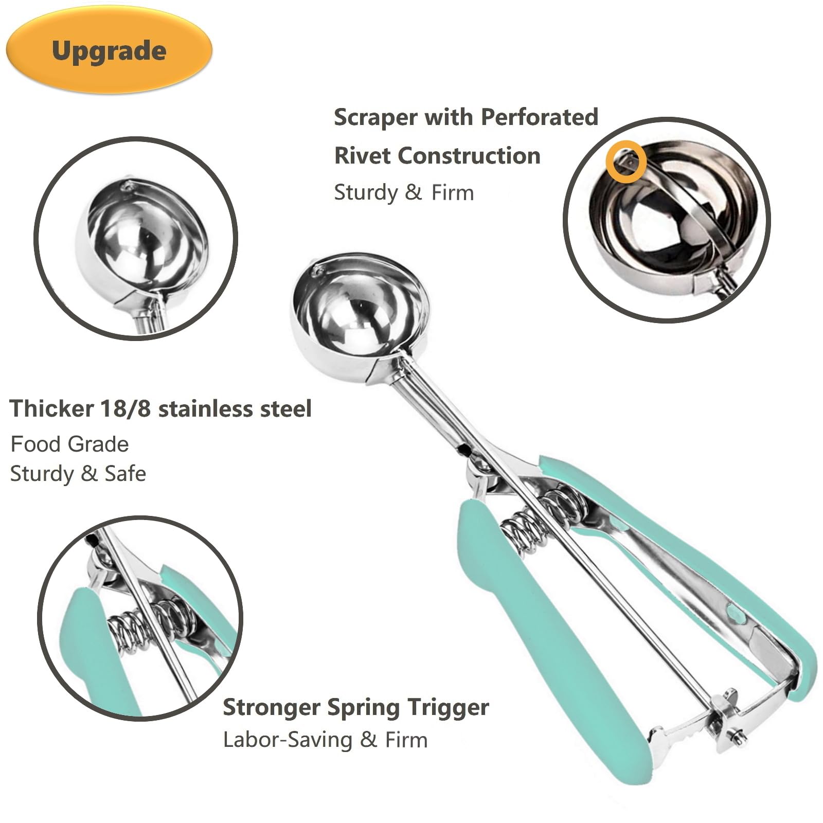 LLESCA cookie scoop with trigger release for effortless scooping action