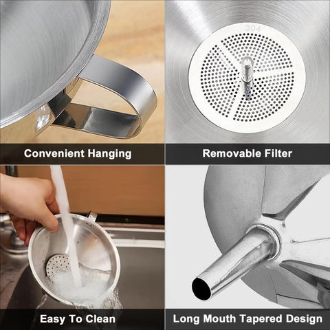 Lmoszuak funnels narrow-stem design fits tight bottle openings