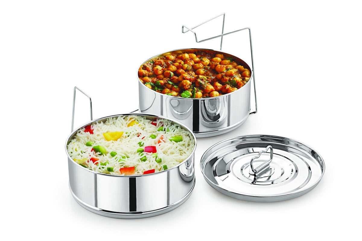 LNM Stackable Steamer Insert Pan with lid for efficient steaming