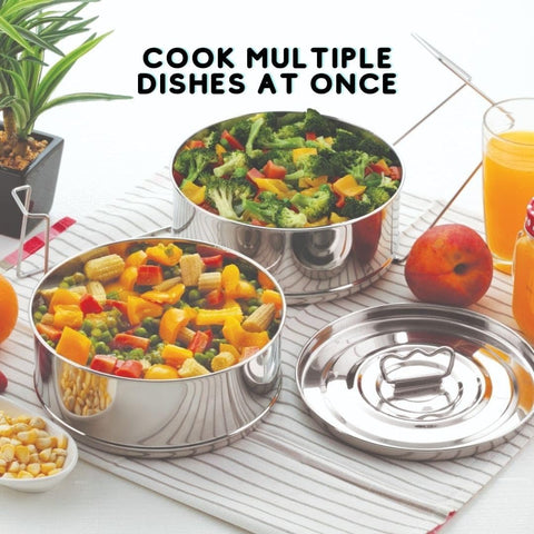LNM Stackable Steamer Insert Pan for meat, preserving flavors and reducing cross-contamination