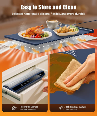 LNNIW heat control display shows timer modes for flexible dining.