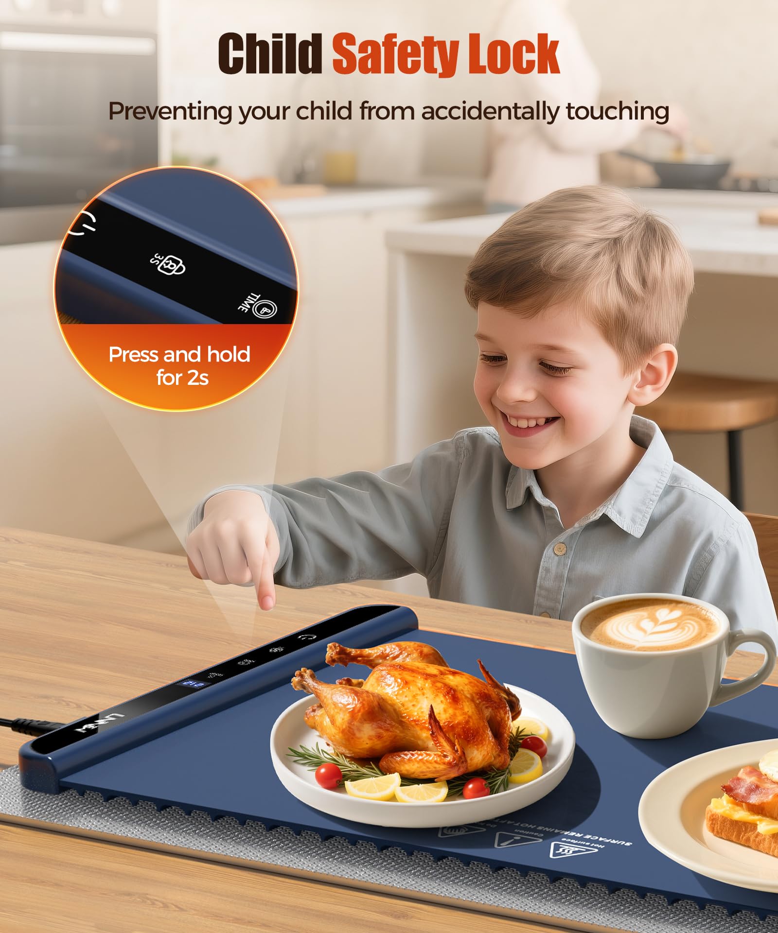 LNNIW child lock safety feature prevents accidental activation during family use.