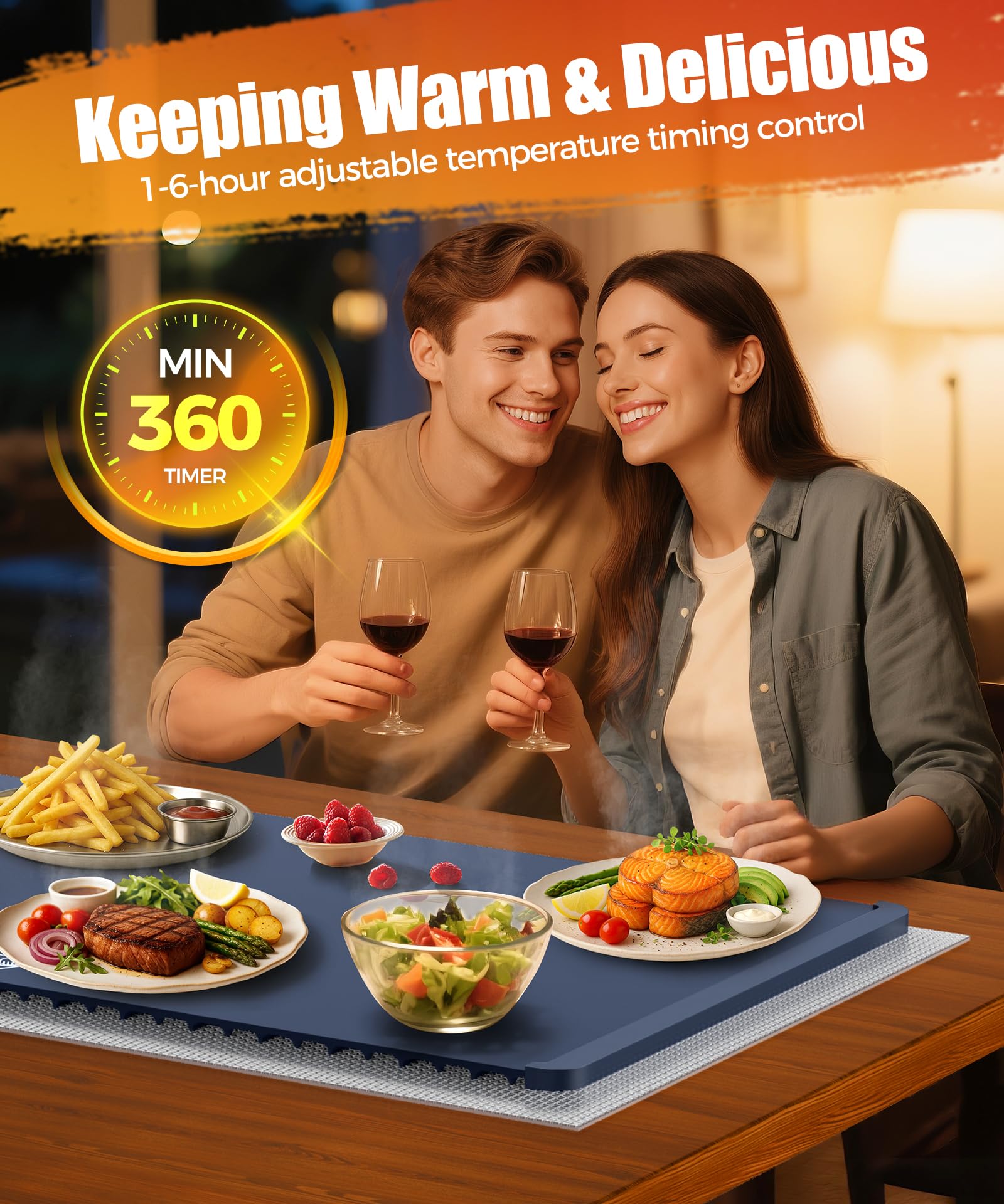 LNNIW mat safely supports glassware and ceramic plates during everyday meals.