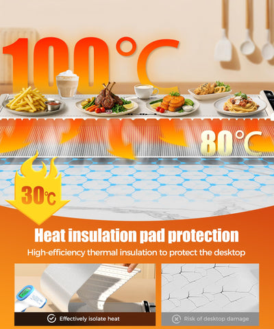 LNNIW heat-resistant pad protects tabletops and makes cleanup easy.