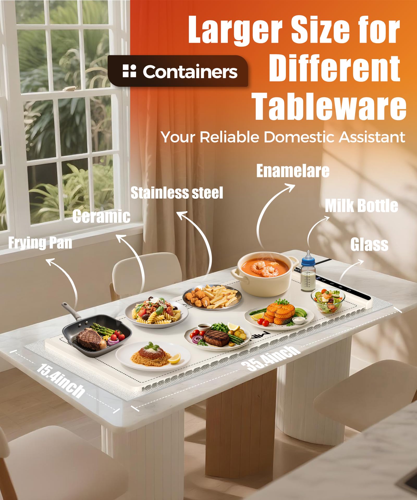 LNNIW six timer presets offer flexible warm-up durations for meals.