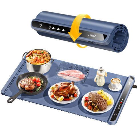lnniw warming mat front view highlights even heating for serving hot dishes.