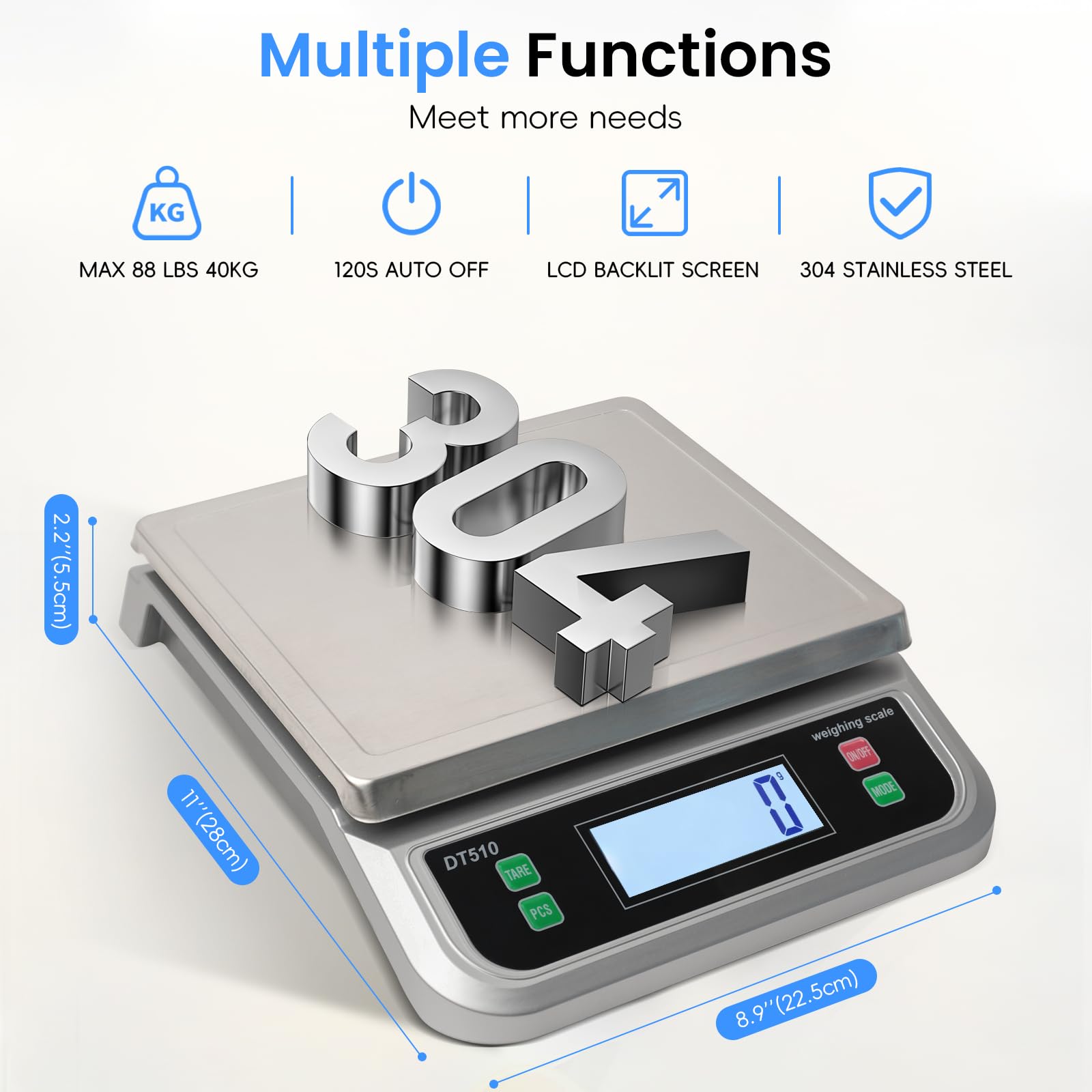LNXDMWMS tare and PCS function enables precise container removal and item counting.
