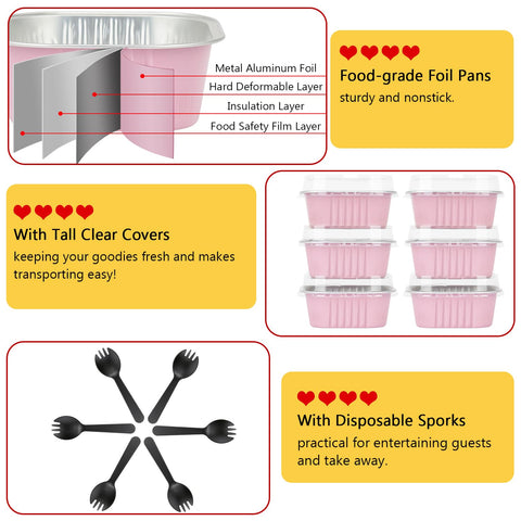 LNYZQUS 40-pack disposable cups with clear lids and spoons.