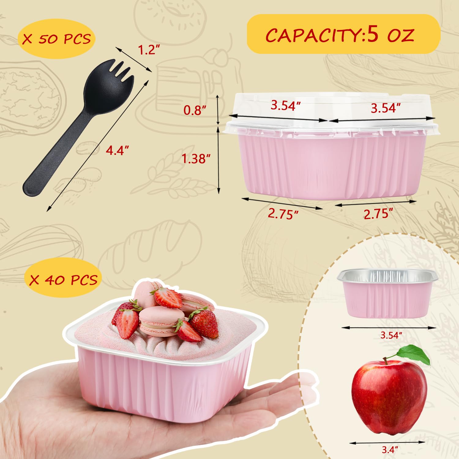 LNYZQUS clear lids fit mini cake pans, keeping treats fresh during transport.