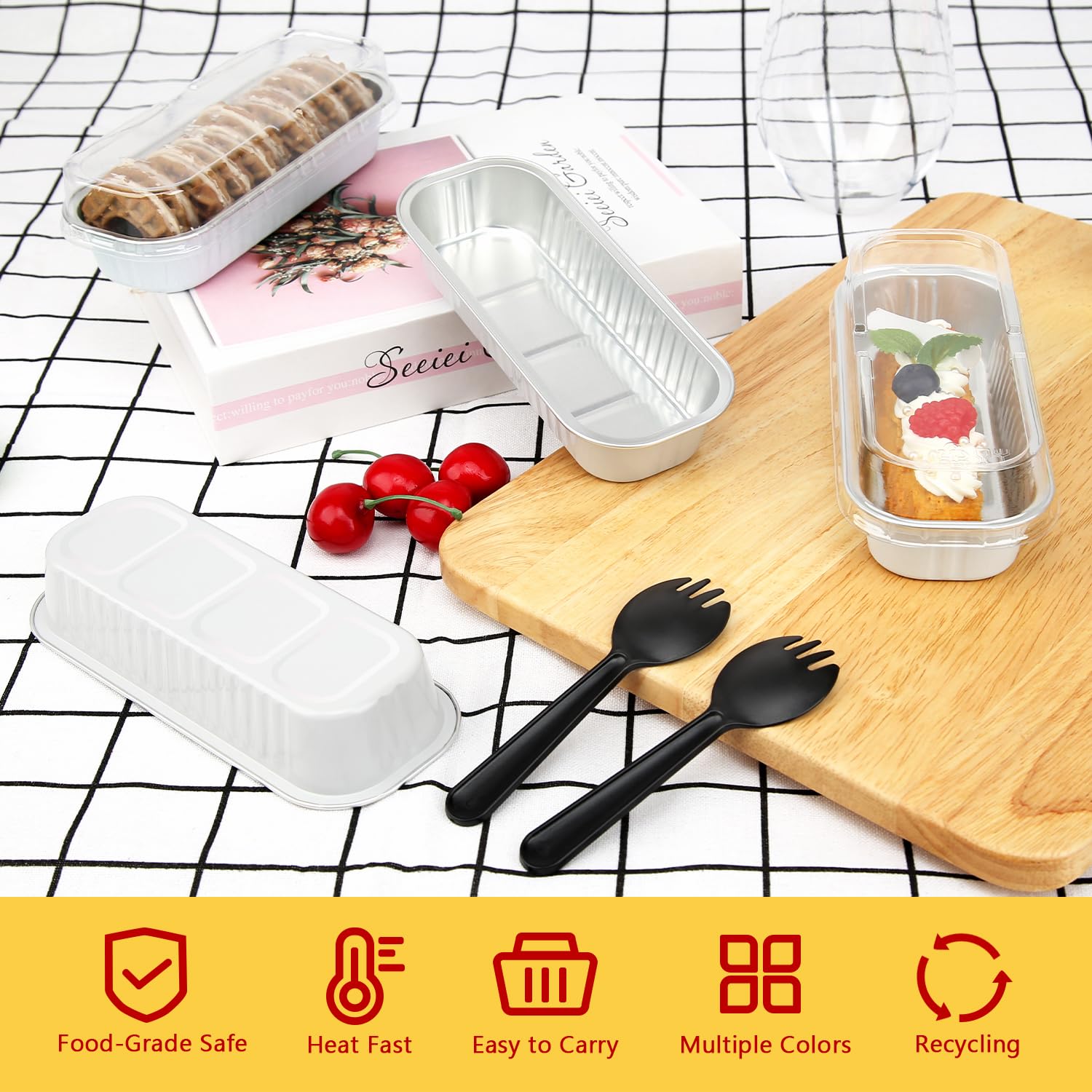 LNYZQUS 6.8oz mini loaf pans offer single-serve portions for gifts.