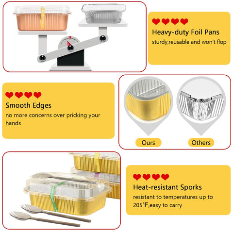 LNYZQUS oven, air fryer, grill, and freezer safe foil pans for versatility