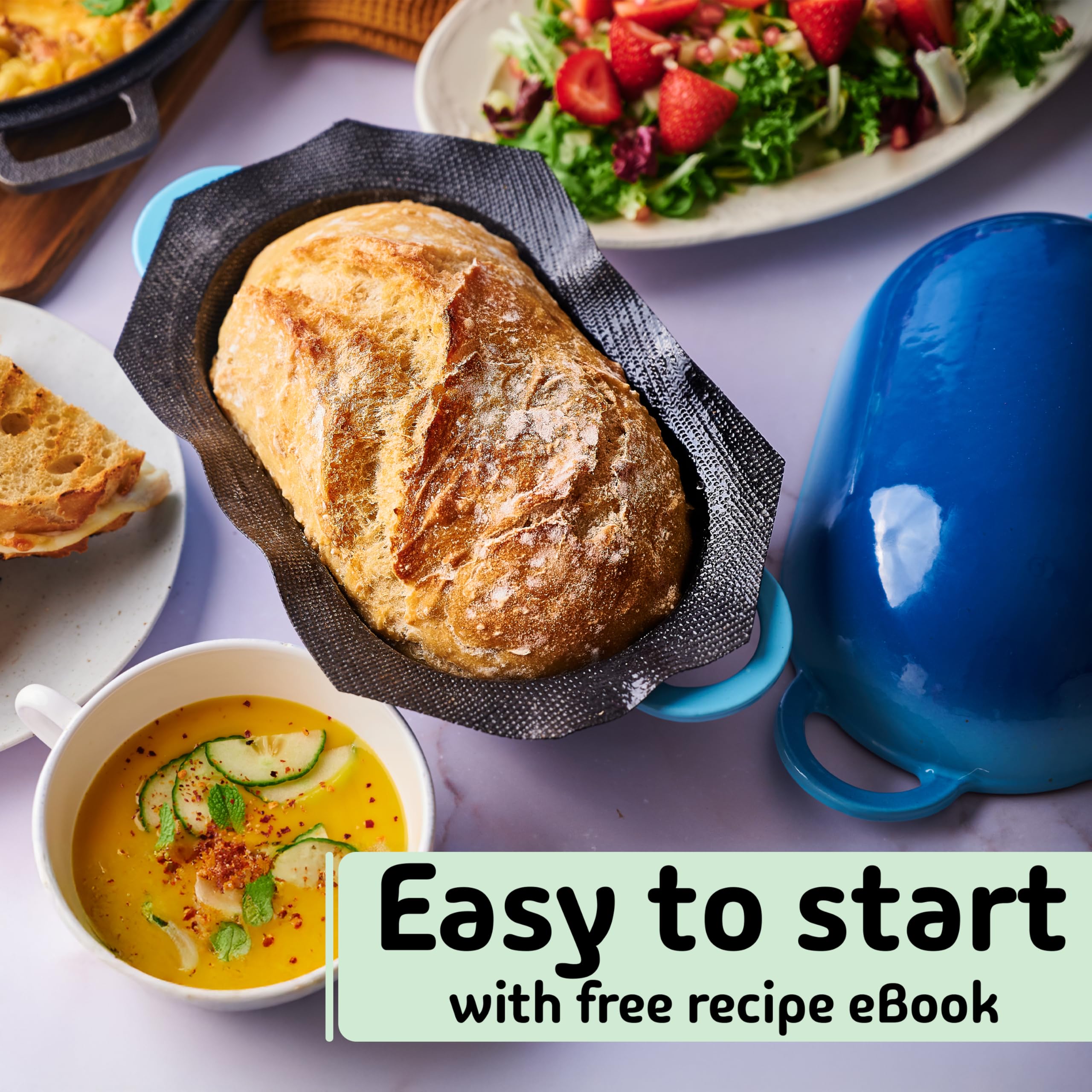 LoafNest ready-to-use Dutch oven delivers consistent heat distribution.