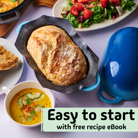 LoafNest ready-to-use Dutch oven delivers consistent heat distribution.