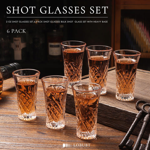LOBUBT 2oz shot cups ideal for balanced spirits and espresso shots