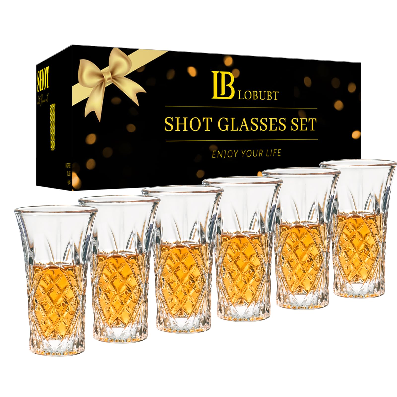 LOBUBT 6-pack shot glasses for home bars and gatherings