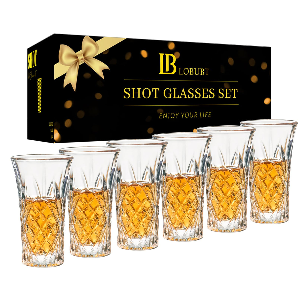 LOBUBT 6-pack shot glasses for home bars and gatherings