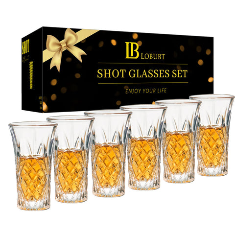 LOBUBT 6-pack shot glasses for home bars and gatherings