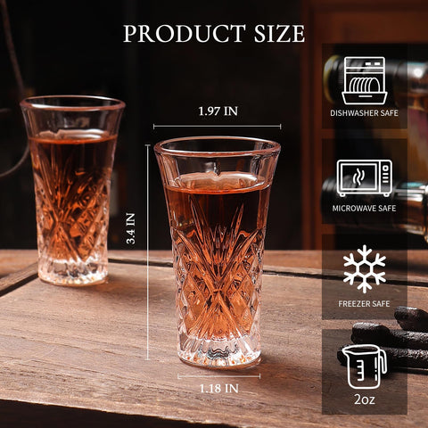LOBUBT lead-free glass shot glasses ensure worry-free pouring experiences