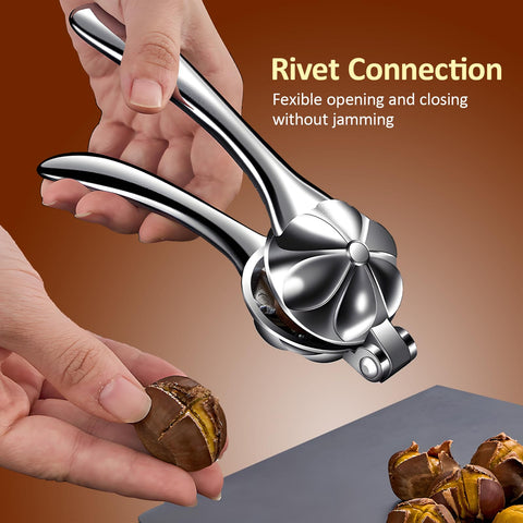 Loceast non-slip base and shell tray stabilize nuts and catch shells.
