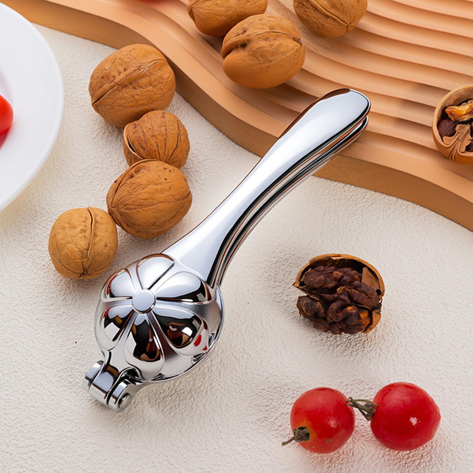 Loceast Non-slip Base Tray stabilizes nuts and catches shells automatically
