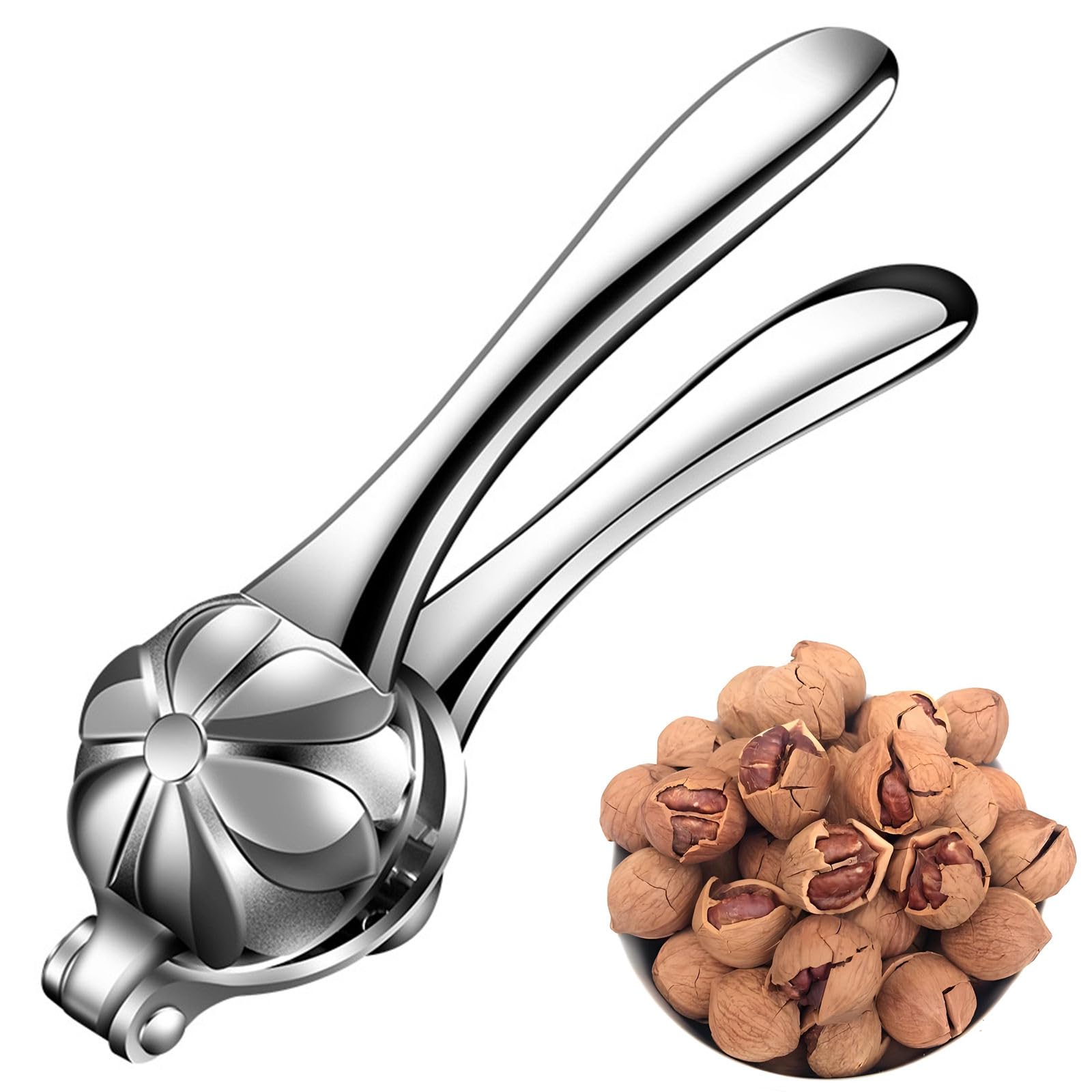 Loceast Nut Cracker assembly demonstrates precise walnut shelling for home use