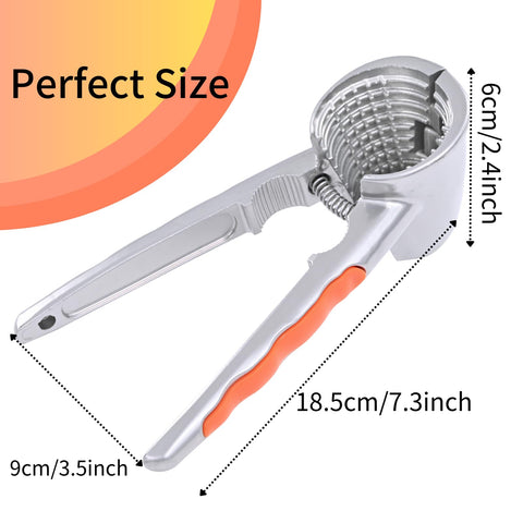 LOCEAST nut cracker funnel design stabilizes nuts to reduce spills
