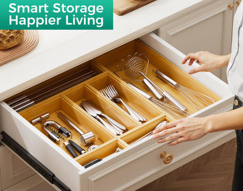 Lochantie Fully Modular Silverware Organization enables customized forks, knives, and spoons.