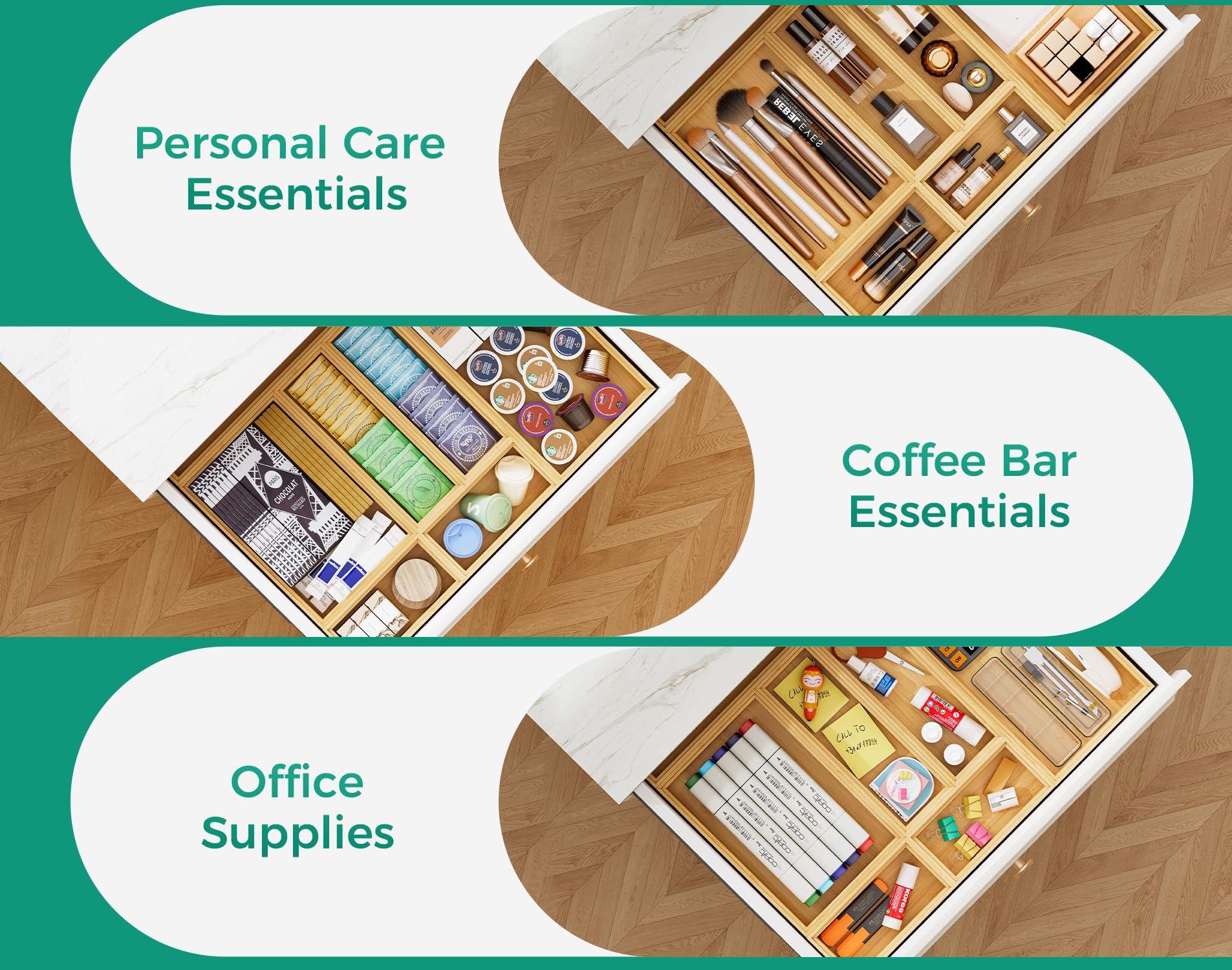 Lochantie Versatile Storage for Kitchen and Bath keeps items organized.