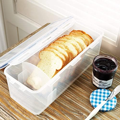 LocknLock Easy Essentials divided container shows movable divider for flexible storage.